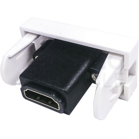 Gniazdo HDMI proste moduł 1M 22,5x45 biały Mediabox