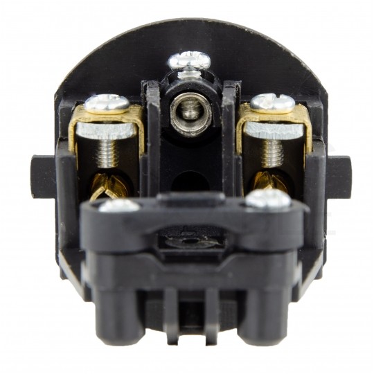 Gniazdo hermetyczne gumowe z klapką [2P+Z] 230V 16A czarne IP44 HQ na kabel