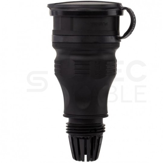 Gniazdo hermetyczne prądowe z klapką [2P+Z] 230V 16A czarne IP54 EXTREM na kabel