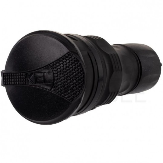 Gniazdo hermetyczne prądowe z klapką [2P+Z] 230V 16A czarne IP54 EXTREM na kabel