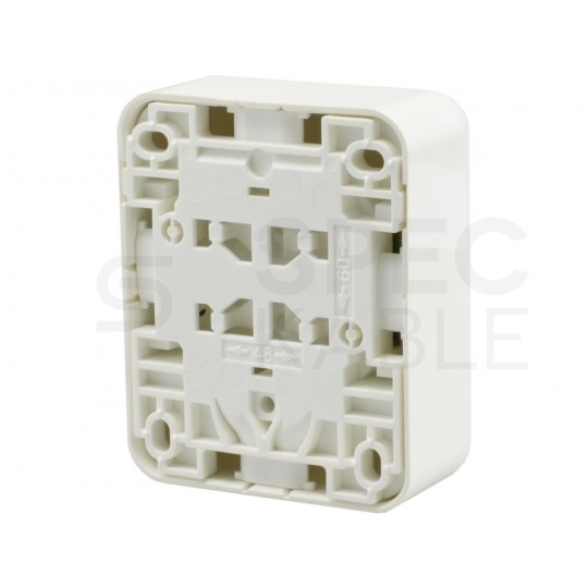 Gniazdo komputerowe 1xRJ45 kat.5e nieekranowane UTP natynkowe Telegärtner