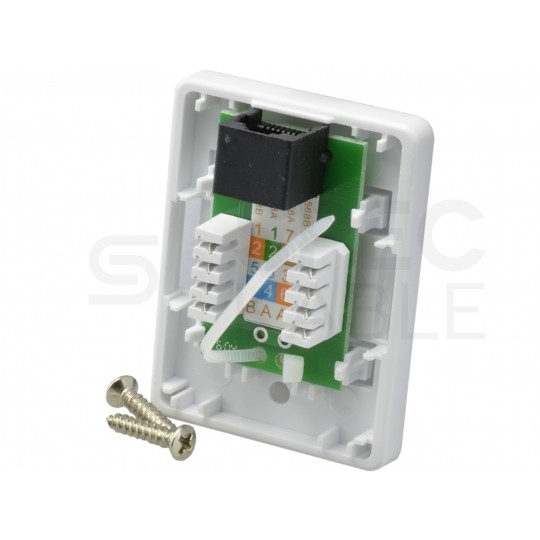 Gniazdo komputerowe 1xRJ45 kat.6 nieekranowane UTP natynkowe NEKU