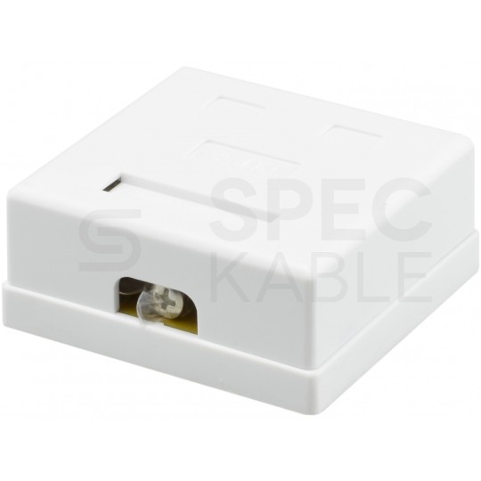 Gniazdo komputerowe 2xRJ45 kat.5e ekranowane FTP natynkowe NEKU