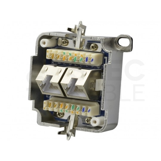 Gniazdo komputerowe 2xRJ45 kat.5e ekranowane STP natynkowe