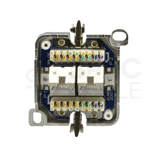 Gniazdo komputerowe 2xRJ45 kat.5e ekranowane STP natynkowe