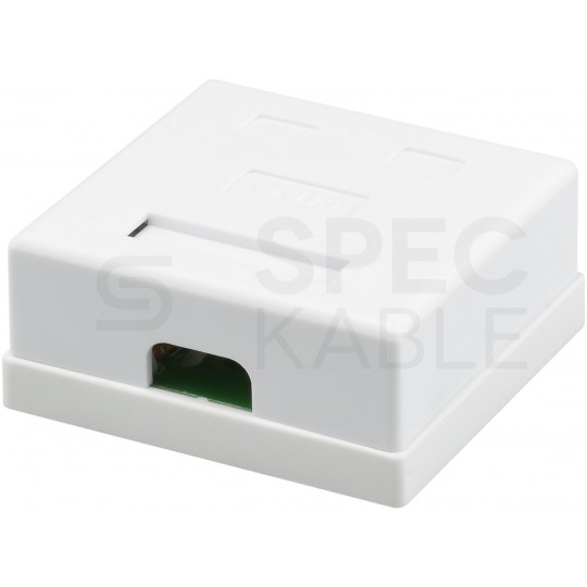 Gniazdo komputerowe 2xRJ45 kat.5e nieekranowane UTP natynkowe