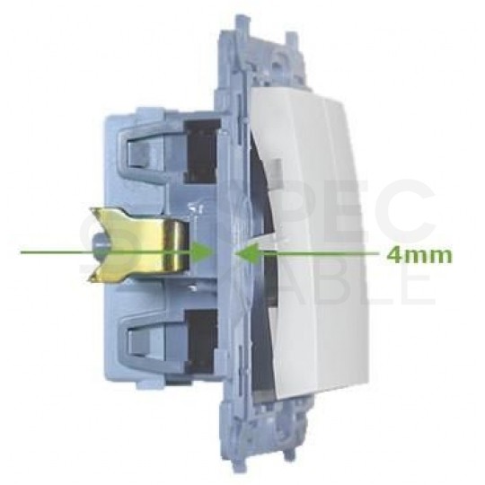 Gniazdo komputerowe LAN podwójne SIMON 10 nieekranowane UTP 2x RJ45 kat.6 białe Kontakt Simon C62.01/11