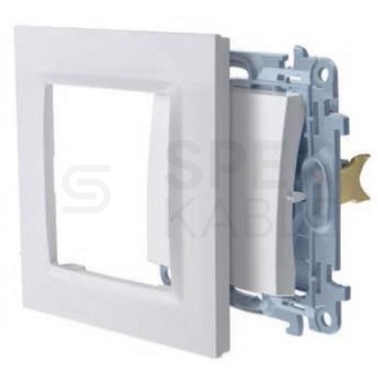 Gniazdo komputerowe LAN pojedyncze SIMON 10 nieekranowane UTP 1x RJ45 kat.5e białe Kontakt Simon C51.01/11