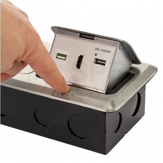 Gniazdo komputerowe USB 2.0 A / A moduł typu keystone biały Mediabox