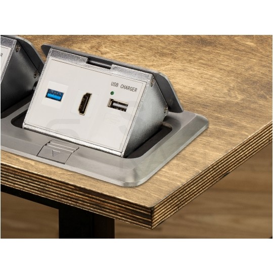 Gniazdo komputerowe USB 3.0 A / A moduł typu keystone biały Mediabox