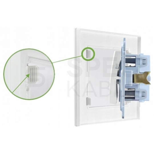 Gniazdo ładowania USB podwójne SIMON 10 białe USB A + USB C (18W) Kontakt Simon CEC2CA.01/11