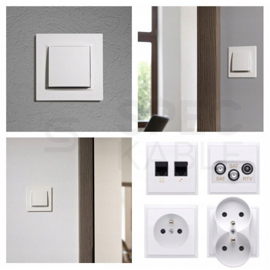 Gniazdo ładowania USB podwójne SIMON 10 czarne matowe USB A + USB C (Quick Charge 30W) Kontakt Simon CEC2CAQ.01/49