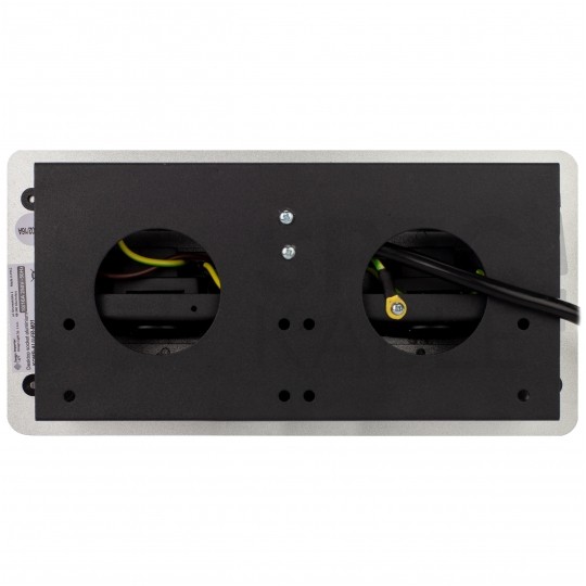 Gniazdo meblowe chowane w blat KOMBI BOX aluminiowe potrójne 3x [2P+Z] 16A z przewodem 1,5m