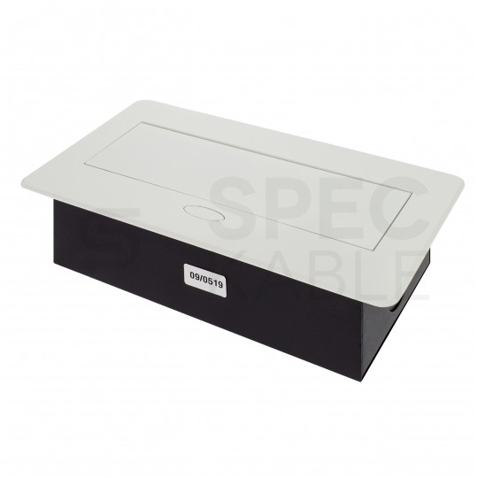 Gniazdo meblowe chowane w blat KOMBI BOX białe potrójne 3x [2P+Z] 16A z przewodem 1,8m