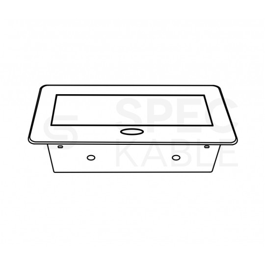 Gniazdo meblowe chowane w blat KOMBI BOX czarne podwójne 2x [2P+Z] 16A + gniazdo ładowania 2x USB A (5V / 2,1A) z przewodem 3m