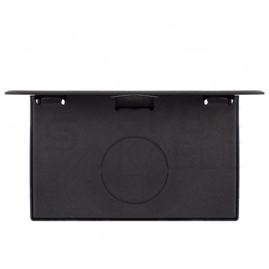 Gniazdo meblowe chowane w blat KOMBI BOX czarne potrójne 3x [2P+Z] 16A z przewodem 1,8m