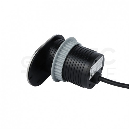 Gniazdo meblowe chowane w blat SLIDE BOX okrągłe aluminiowe pojedyncze 1x [2P+Z] Schuko 16A + gniazdo ładowania 1x USB A 1x USB C (5V / 3,4A) z przewodem 1,9m