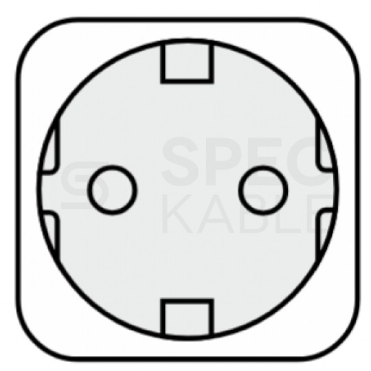 Gniazdo meblowe chowane w blat SLIDE BOX okrągłe aluminiowe pojedyncze 1x [2P+Z] Schuko 16A + gniazdo ładowania 1x USB A 1x USB C (5V / 3,4A) z przewodem 1,9m