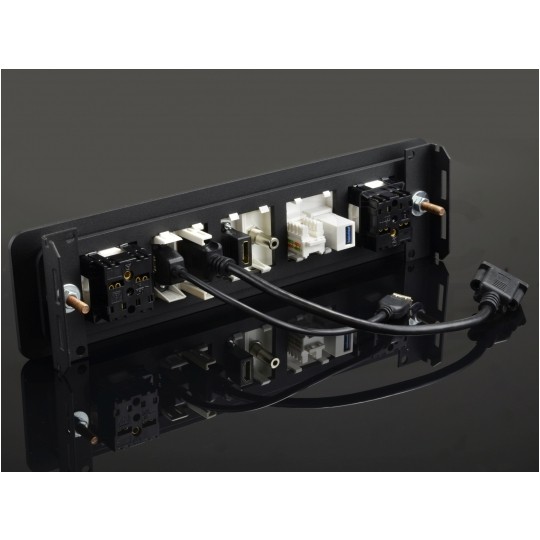 Gniazdo multimedialne HDMI moduł typu keystone czarny Mediabox