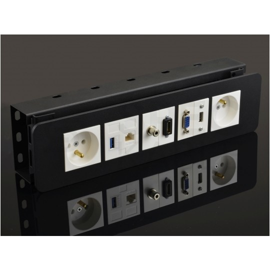 Gniazdo multimedialne HDMI moduł typu keystone czarny Mediabox