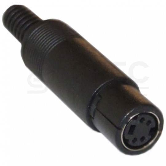 Gniazdo na kabel S-VIDEO 4pin (ż) DINmini