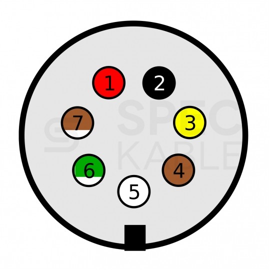 Gniazdo naczepowe do systemu EBS/ABS 7-pin 24V skręcane