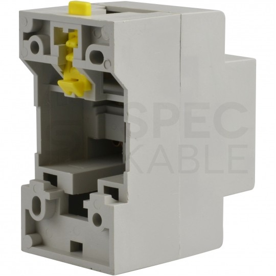 Gniazdo prądowe [2P+Z] 230V 16A na szynę DIN TH35 szare PAWBOL