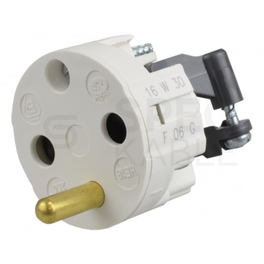 Gniazdo prądowe z uchwytem [2P+Z] 230V 16A białe na kabel LEGRAND