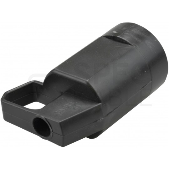 Gniazdo prądowe z uchwytem [2P+Z] 230V 16A czarne BASIC na kabel