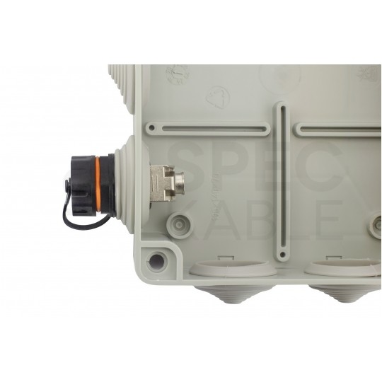 Gniazdo RJ45 kat.6A ekranowane STP przemysłowe do montażu w obudowie z zaślepką IP68 NEKU