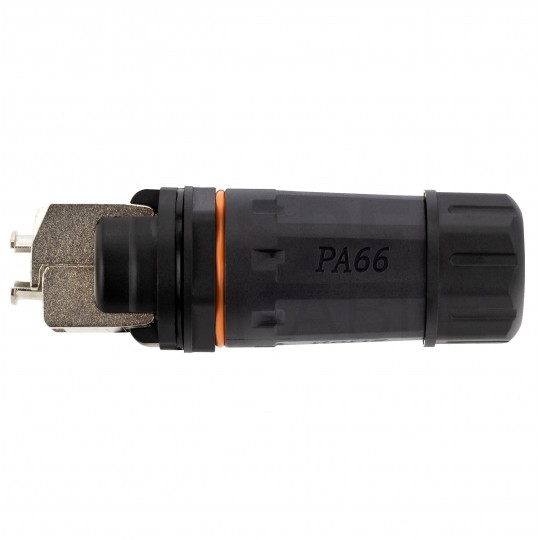 Gniazdo RJ45 kat.6A ekranowane STP przemysłowe do montażu w obudowie z zaślepką IP68 NEKU