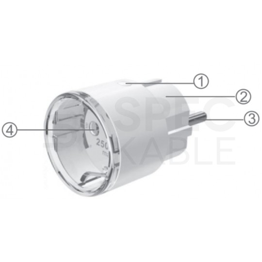 Gniazdo sieciowe Schuko sterowane Wi-Fi 230V 3680W 16A pojedyncze z pomiarem napięcia i natężenia prądu TUYA Gosund