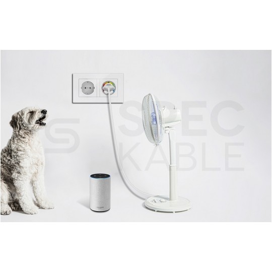 Gniazdo sieciowe Schuko sterowane Wi-Fi 230V 3680W 16A pojedyncze z pomiarem napięcia i natężenia prądu TUYA Gosund