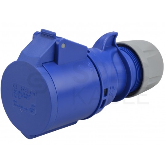 Gniazdo siłowe [3p] 32A 230V przenośne IP44 PCE na kabel