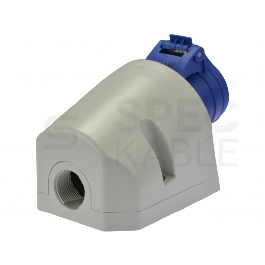 Gniazdo siłowe z klapką [3p] 16A 230V stałe IP44 PAWBOL do obudowy