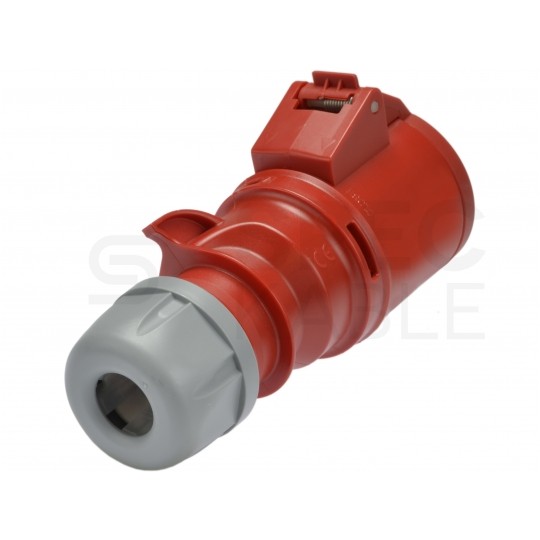 Gniazdo siłowe z klapką [4p] 32A 400V przenośne IP44 PCE na kabel