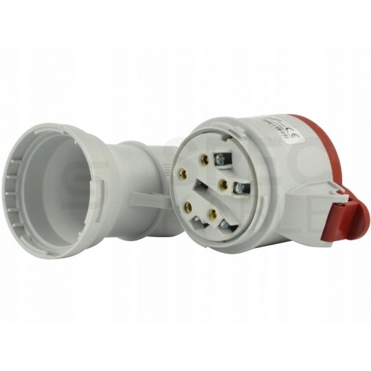 Gniazdo siłowe z klapką [5p] 16A 400V przenośne IP44 PAWBOL na kabel