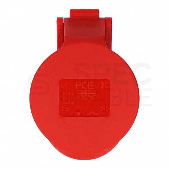 Gniazdo siłowe z klapką [5p] 16A 400V przenośne IP44 SHARK PCE na kabel