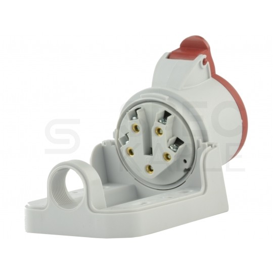 Gniazdo siłowe z klapką [5p] 16A 400V stałe IP44 PAWBOL do obudowy