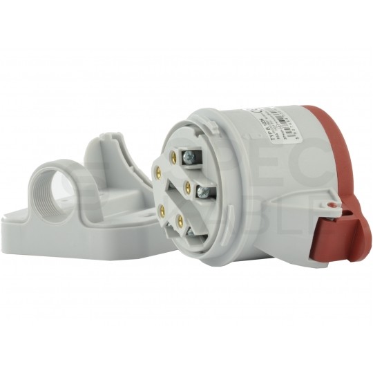 Gniazdo siłowe z klapką [5p] 16A 400V stałe IP44 PAWBOL do obudowy