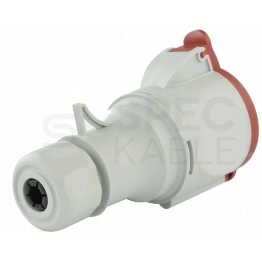 Gniazdo siłowe z klapką [5p] 32A 400V przenośne IP44 PAWBOL na kabel