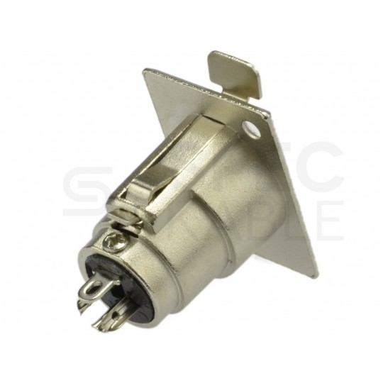 Gniazdo tablicowe panelowe mikrofonowe XLR (3-pin)