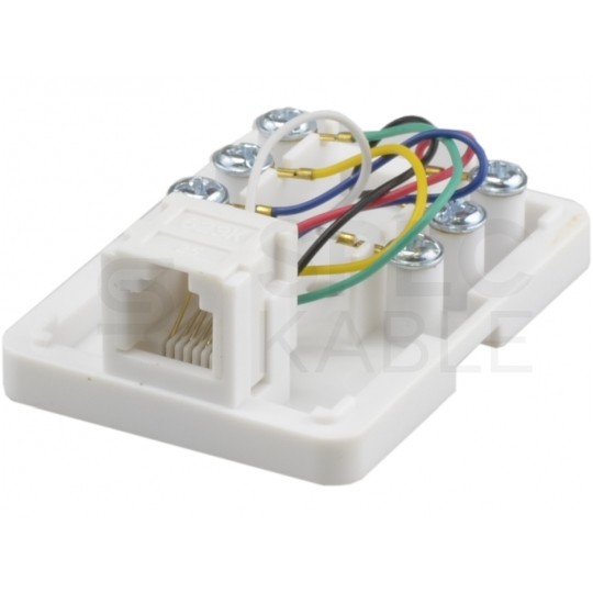 Gniazdo telefoniczne 1xRJ11 6P4C natynkowe