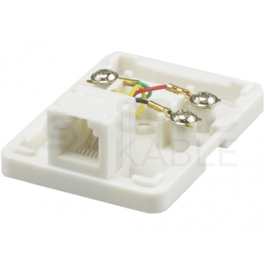 Gniazdo telefoniczne 1xRJ12 6P6C natynkowe