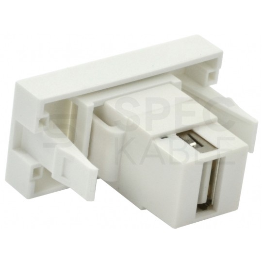Gniazdo USB 2.0 moduł 1M 22,5x45 biały Mediabox