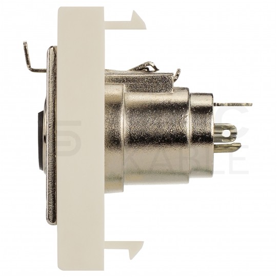 Gniazdo XLR (3-pin) lutowane moduł 2M 45x45 biały Mediabox