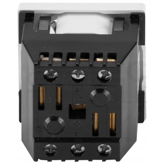 Gniazdo zasilające 230V [2P+Z] 2M 45x45 białe z przesłonami Mediabox Schuko MEKS