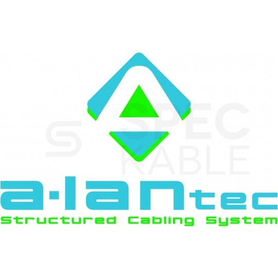 Gniazdo zasilające 230V [2P+Z] 2M 45x45 z kluczem białe Mediabox do budowy gniazd modułowych wielokrotnych Alantec