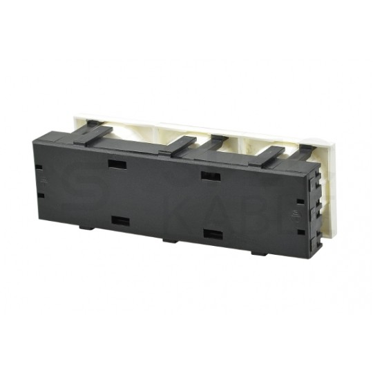 Gniazdo zasilające 3x 230V [2P+Z] 6M 135x45 białe Mediabox