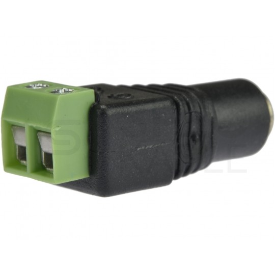 Gniazdo zasilające DC 2,1/5,5 mm z szybkozłączem złącze proste skręcane na kabel prądu stałego 20szt